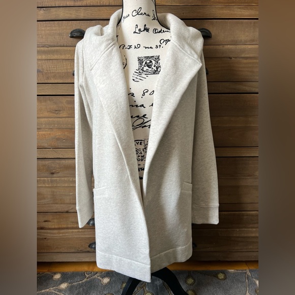 NWT LOFT Open Sweatshirt M Heather Gray - Picture 1 of 6